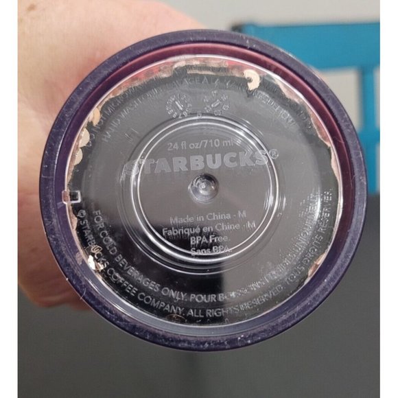 Starbucks 2018 Holiday Red Gold Ombre Sequins Cold Cup 24 fl oz - Picture 3 of 4